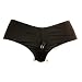 Doc Johnson Boy Shorts Vibrating Black Panties, Small-Medium
