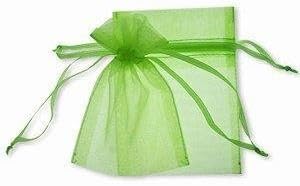 100pcs Organza Gift Candy Bags Jewelry Packing Pouch Wedding Favor 5x7 Inches 6colors (light green)