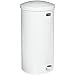 Rubbermaid Commercial Steel 5-Gallon The Defenders Step Trash Can with Galvanized Liner, Legend "Bio Hazard, Peligro Biologico", Round, 22" Height, White