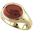 14K Yellow Gold Cabochon Mozambique Garnet Man's or Woman's Ring