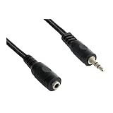 Electronics : 3.5mm Male Jack Plug to Female Socket Cable - 5m.