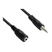 3.5mm Male Jack Plug to Female Socket Cable - 5m.