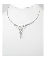 CZ Necklace In 92.5 Sterling Silver