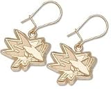 San Jose Sharks 14K Gold Dangle Earrings