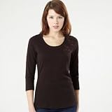 Casual Collection - Chocolate flower stitch top - 14