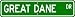 Great Dane STREET SIGN ~ High Quality Aluminum ~ Dog Lover