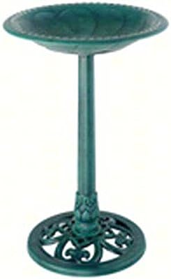 2 PACK Pedestal Bird Bath Verdigris