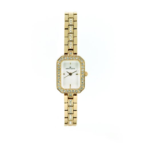 AK Anne Klein Women's 109390MPGB Swarovski Crystal Accented Gold-Tone Watch