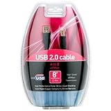 USB 2.0 Cable, A To B, 480Mbps, 8 Long