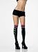 Apparel : Acrylic thigh highs with woven skull, crossbones and contrast trim