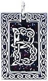 Celtic Letter "B" Pewter Pendant Necklace