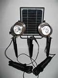 Smart Solar/STI 3481WRM2 Solar Spotlight Set. 2 x 5 LED. Black