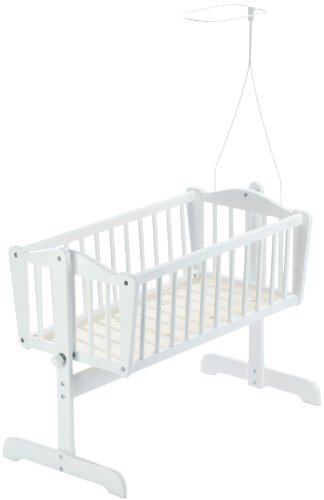 Baby Dan 1198-01-85 - Sofie Wiege, wei&szlig; - inclusiv Halterung f&uuml;r Himmel