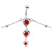 Ruby Red Gem Sweetheart Belly Chain