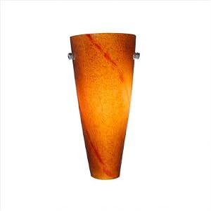 Milano Wall Lava Swirl Glass Sconce in Satin Nickel