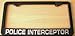 Police Interceptor License Plate Frame 6X12 Crown Victoria Charger SSP Mustang Caprice Detective Patrol P71 9C1 B4C Police FITS Ford Chevy Dodge Novelty Gift