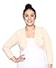 Libian Women's Jr Plus Size 3/4 Sleeve Cropped Bolero Shrug