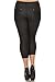 Yelete Women's Stretchy Cropped Plus Size Capri Jeggings with Neon Color Hair Band