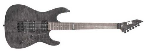 ESP LTD M100FM Electric Guitar (See Thru Black, Flame Maple)