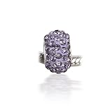 Bling Jewelry 925 Sterling Silver Light Purple Swarovski Crystal Bead Pandora Biagi Troll Compatible