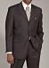Apparel : Jones New York Brown Stripe 3-Button Side Vented Suit with Pleated Pant