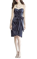 Junior Short Sweetheart Satin Bridesmaid Dress/Party Dress/Mini Dress 