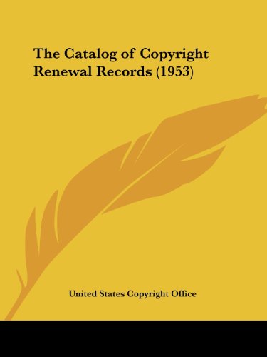 The Catalog of Copyright Renewal Records (1953)