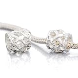 Andante-Stones 925 Silber Bead Netz Element Kugel für European Beads + Organzasäckchen
