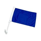 Solid Blue Car Flag