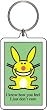 it's happy bunny 'I Know How You Feel. I Just Don't Care.' Key Chain
