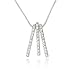 Silver Crystal Dangling Bars Charm Pendant Necklace