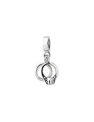 Sterling Silver CZ Bridal Rings Dangle Charm for 3mm Charm Bracelets