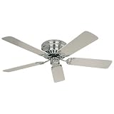 Produkt-Bild: 5-flg. Deckenventilator "Classic Flat" in Chrom gl&auml;nzend / Wei&szlig; lackiert