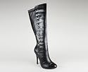 Button Trim Leatherette Boot