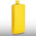 HTC TATTOO YELLOW LEATHER POCKET POUCH COVER CASE BY CELLAPOD CASES
