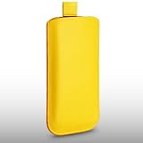 SAMSUNG B2700 YELLOW LEATHER POCKET POUCH COVER CASE BY CELLAPOD CASES