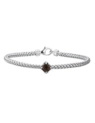 Sterling Silver Smokey Quartz Bracelet
