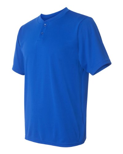 Augusta Sportswear Performance 2-Button Henley - 426 - Royal - Large