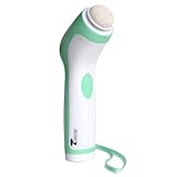 Water-Resistant Professional Skin Care Face and Body Brush System by ToiletTree Products (Green)