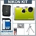 Nikon Coolpix S1100pj Digital Camera Kit - Green - with 8GB SD Memory Card, Camera Case, Table Top Tripod, Spare EN EL-12 Lithium-Ion Battery, 2 Year Extended Service Coverage