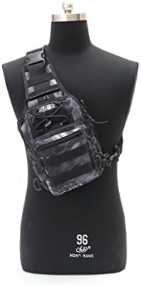 Exit 252 Shoulder Sling Pack - Multi-Purpose Outdoor, Military, Tactical, Sport, Day Pack, Additional Pack for Camping, Hiking, Biking, Hunting, Rock Climbing, Fishing, Errands (Typhoon)