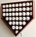 43 Baseball Display Case Cabinet Holder Wall Rack Home Plate Shaped w/ UV Protection- Lockable