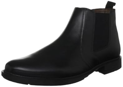 Hush Puppies Mens Black Leather Chelsea Boots