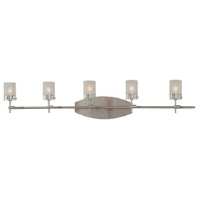 Brushed Nickel Adjustable Five Light Bathroom Fixture