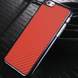 iPhone 6 Case, [Carbon Fiber Design] Apple iPhone 6 Case (4.7-inch) Cover and Bumper for iPhone 6 (Red)