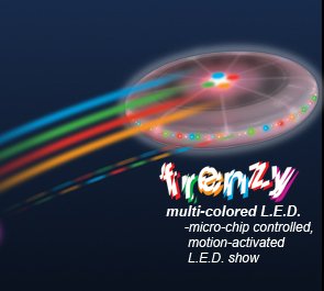 NiteIze FlashFlight Frenzy LED Frisbee Flying Disc w Fibre optics