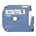 Brother P-Touch MK233 Non-Laminated Tape Cartridge - 0.5" x 26' - White