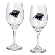 NFL Carolina Panthers 14-Ounce Wine Glass (Set of Two)