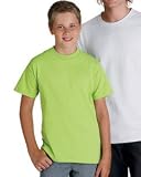Hanes-Tagless 6.1 oz Cotton Youth T-shirt~Lime~Youth-SM