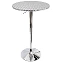 Furniture online: LumiSource Bistro Hydraulic Bar Table, Chrome
